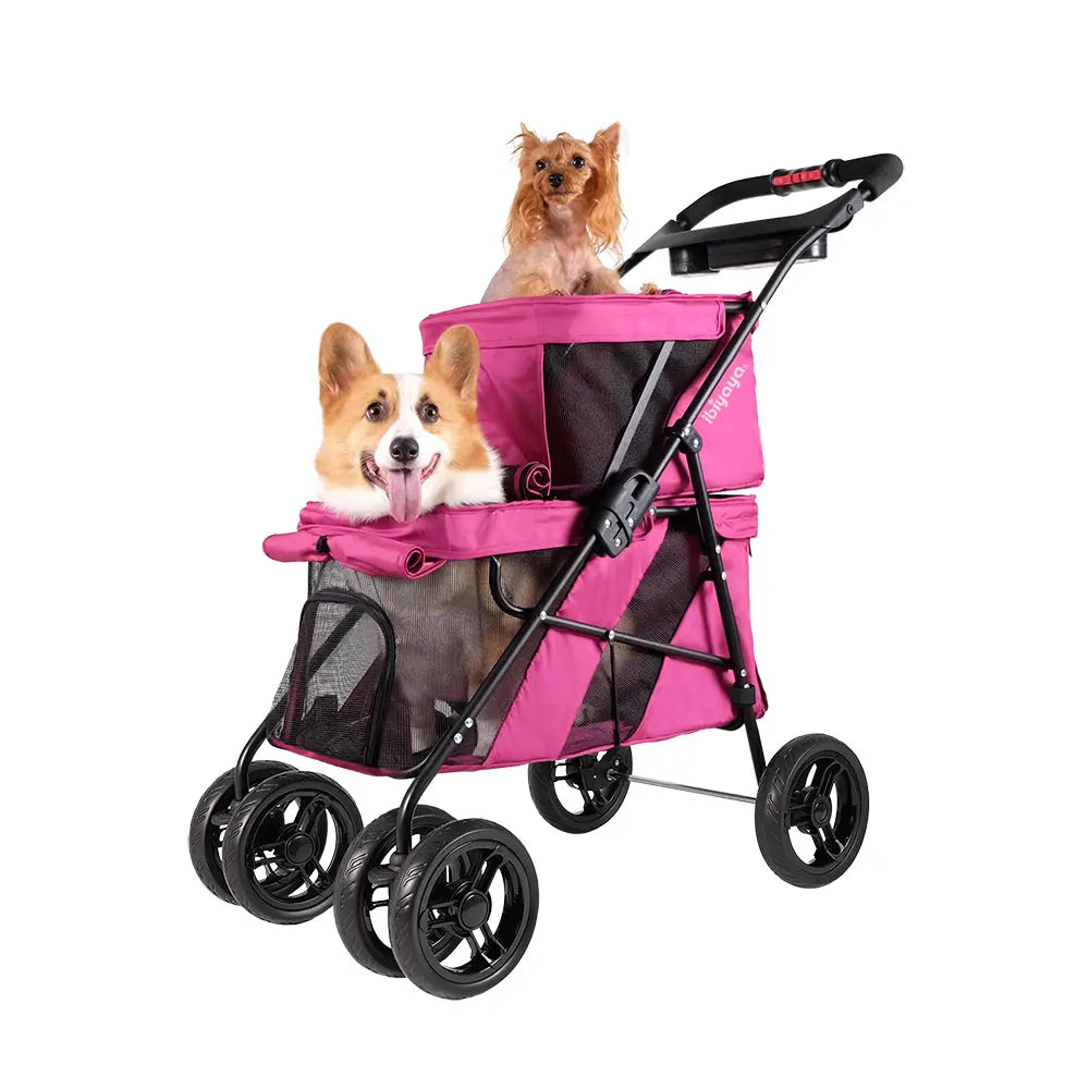 Ibiyaya Double Decker Pet Stroller for Multiple Pets Ibiyaya