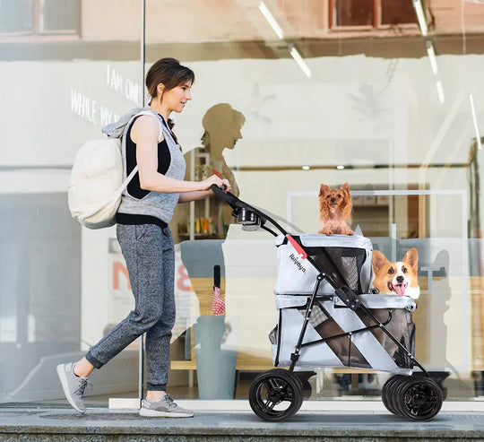 Ibiyaya Double Decker Pet Stroller for Multiple Pets Ibiyaya