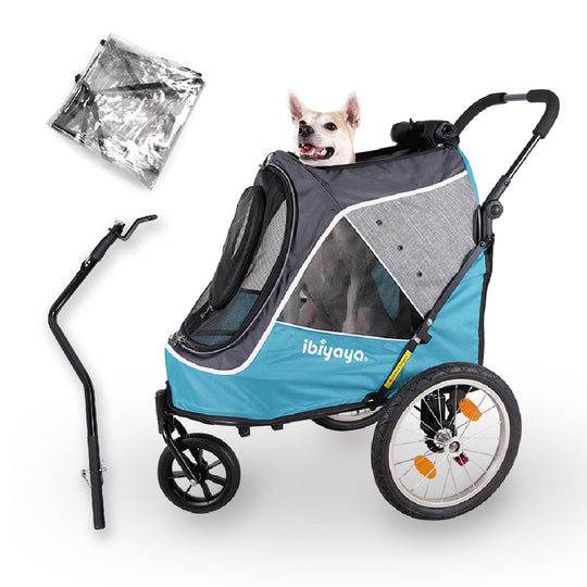 Ibiyaya Happy Pet Trailer & Jogger with Bicycle Attachment 2.0