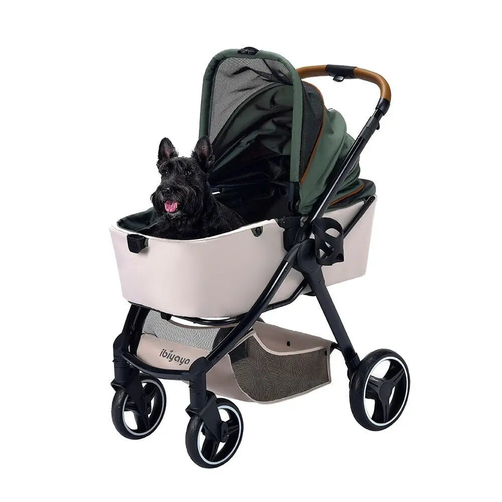 Ibiyaya Retro Luxe Folding Pet Stroller for Pets up to 30kg Ibiyaya