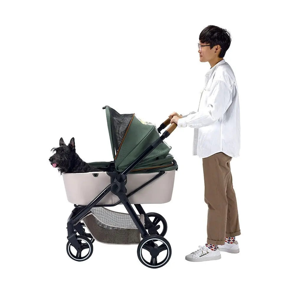 Ibiyaya Retro Luxe Folding Pet Stroller for Pets up to 30kg Ibiyaya