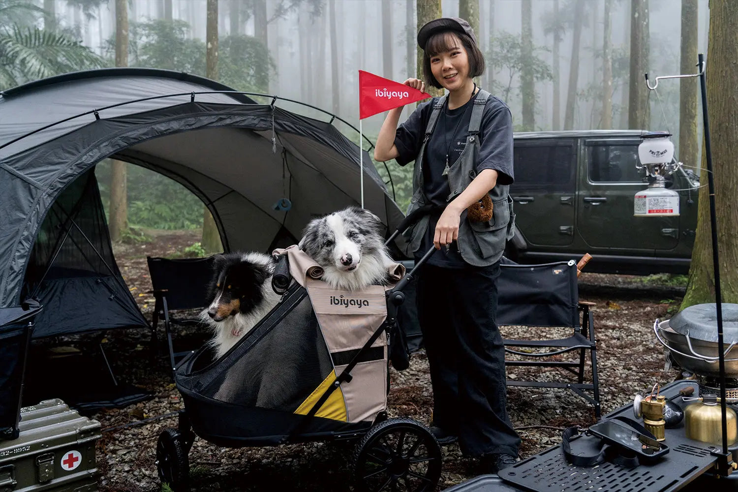 Ibiyaya Minika 3-in-1 Pet Stroller System - Arizona Tan Ibiyaya