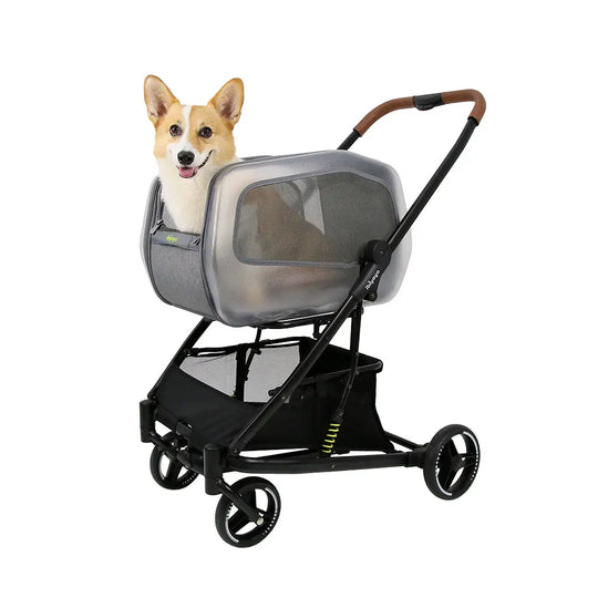 Ibiyaya NeoRider Multi-purpose Detachable Pet Stroller - Silver Mist Ibiyaya