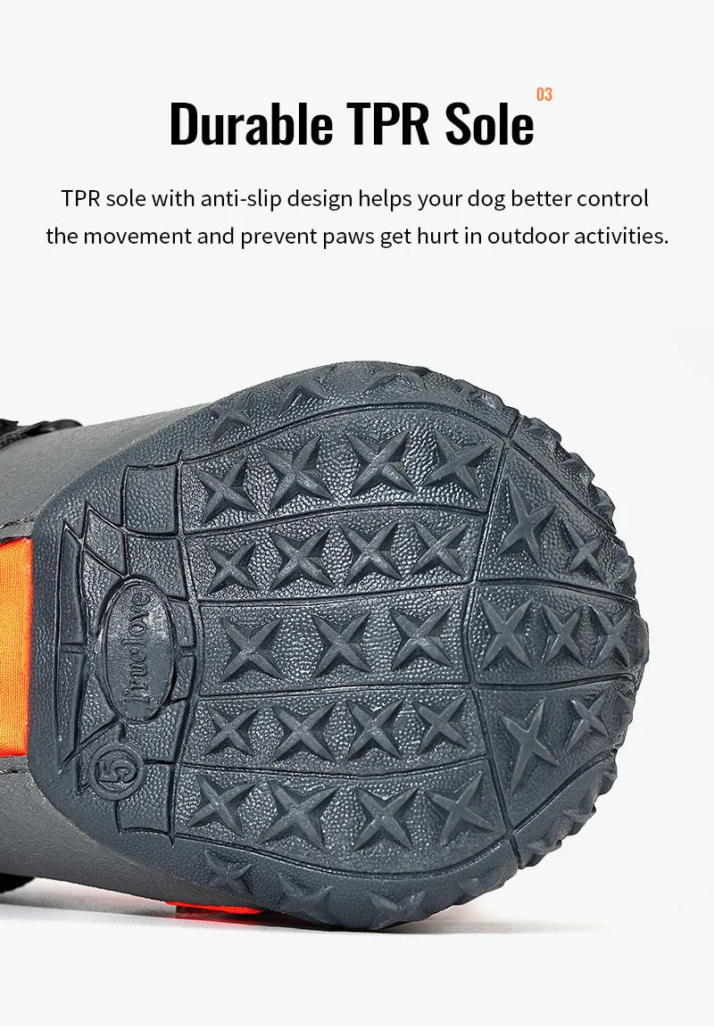 Truelove Anti-Slip Dog Shoe with Hook & Loop Design