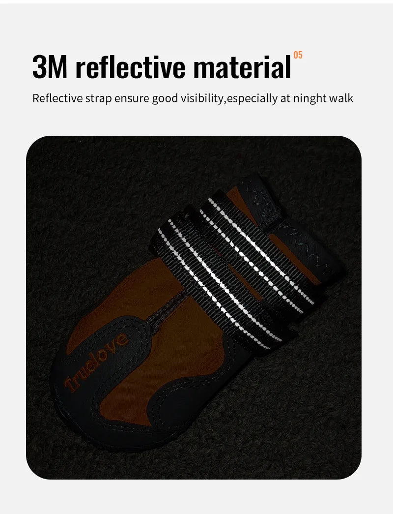 Truelove Anti-Slip Dog Shoe with Hook & Loop Design